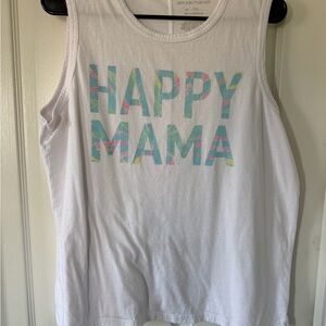 Grayson Threads White 'Happy Mama' Muscle Tee
